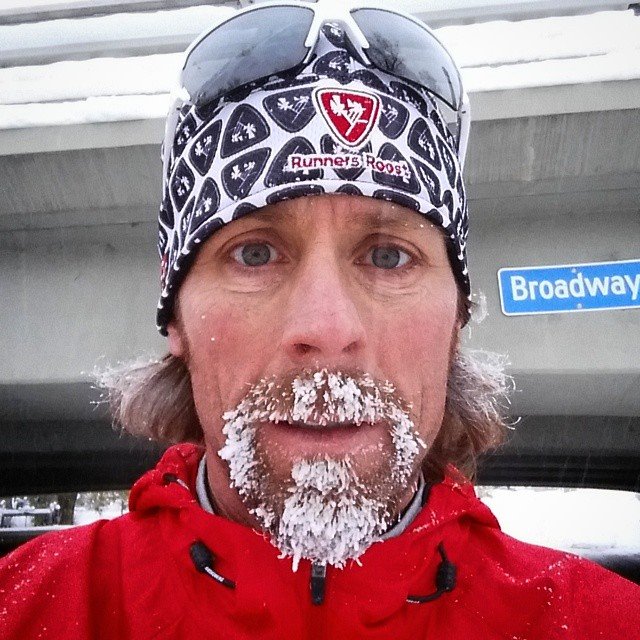 Winter running in the cold - just be prepared. Ice Beard